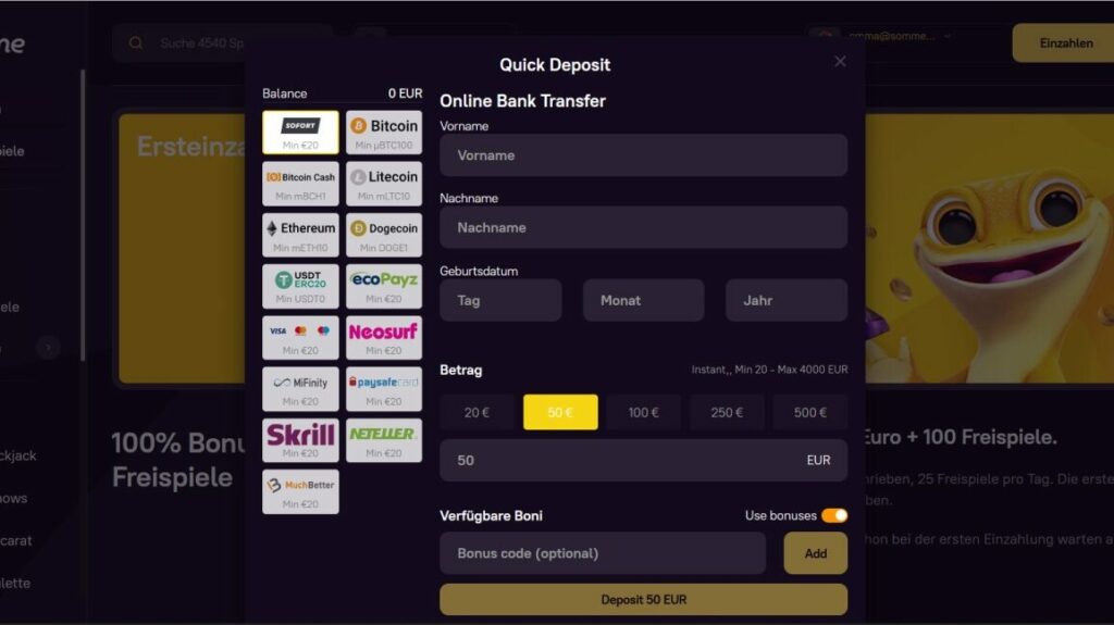 zoome casino einzahlung