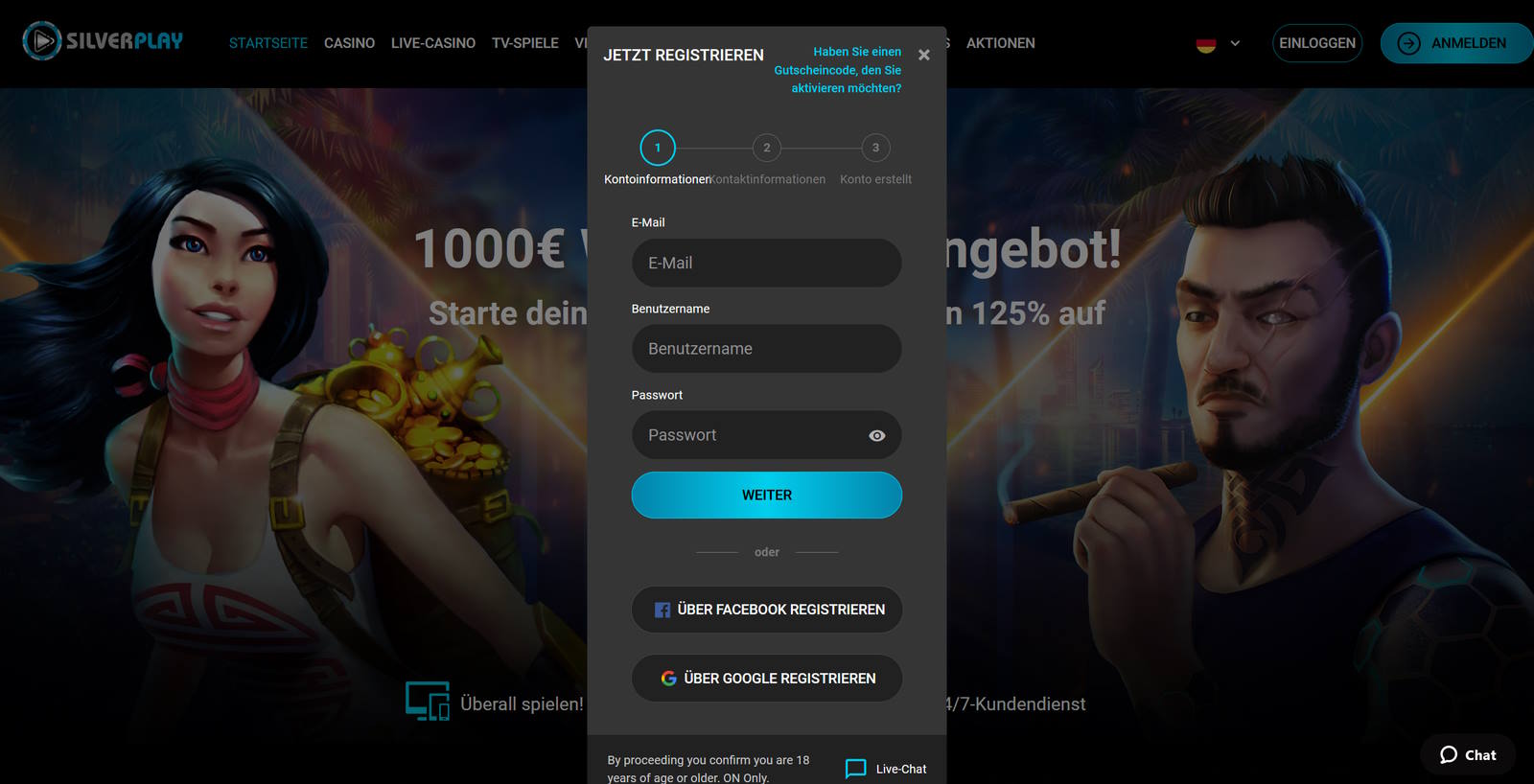 echtgeld online casinos silverplay