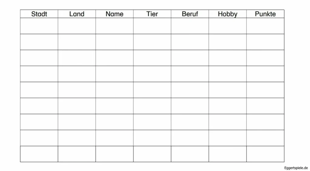 Stadt Land Fluss Vorlage